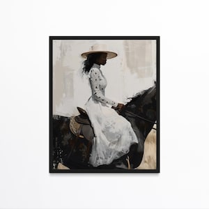 Black Woman Art, Black Art Prints, Afrocentric Wall Art, African American Art, Black Girl Wall Art, Black Woman Horse Art, Black Wall Art