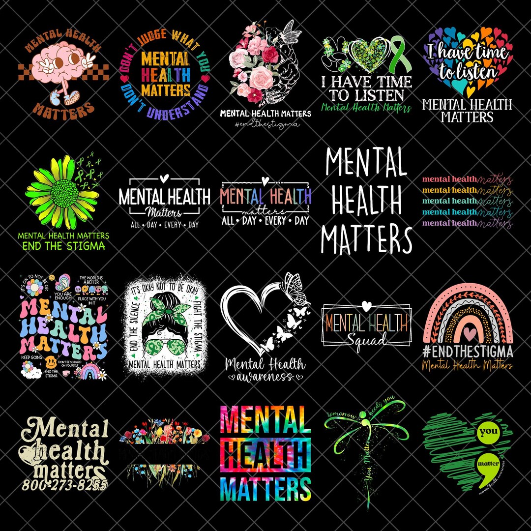 Mental Health Matters Png Bundle, Mental Health Matters Png, Mental ...