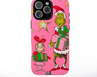 Retro Grinchmas Christmas Phone Case, Vintage Christmas Phone Cover, Holiday iPhone & Samsung Case, Unique Christmas Gift for Grinch Lovers2