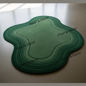 Tufted Modern Irregular Rug Green Area Woo Rugl For Living room Bedroom Office Dinning room Rug 5x8 6x9 8x10 9x12 10x14 Custom Floor Rug