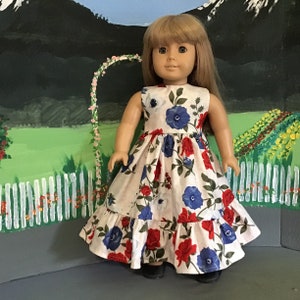 Long Printed Summer Dress fits like American Girl