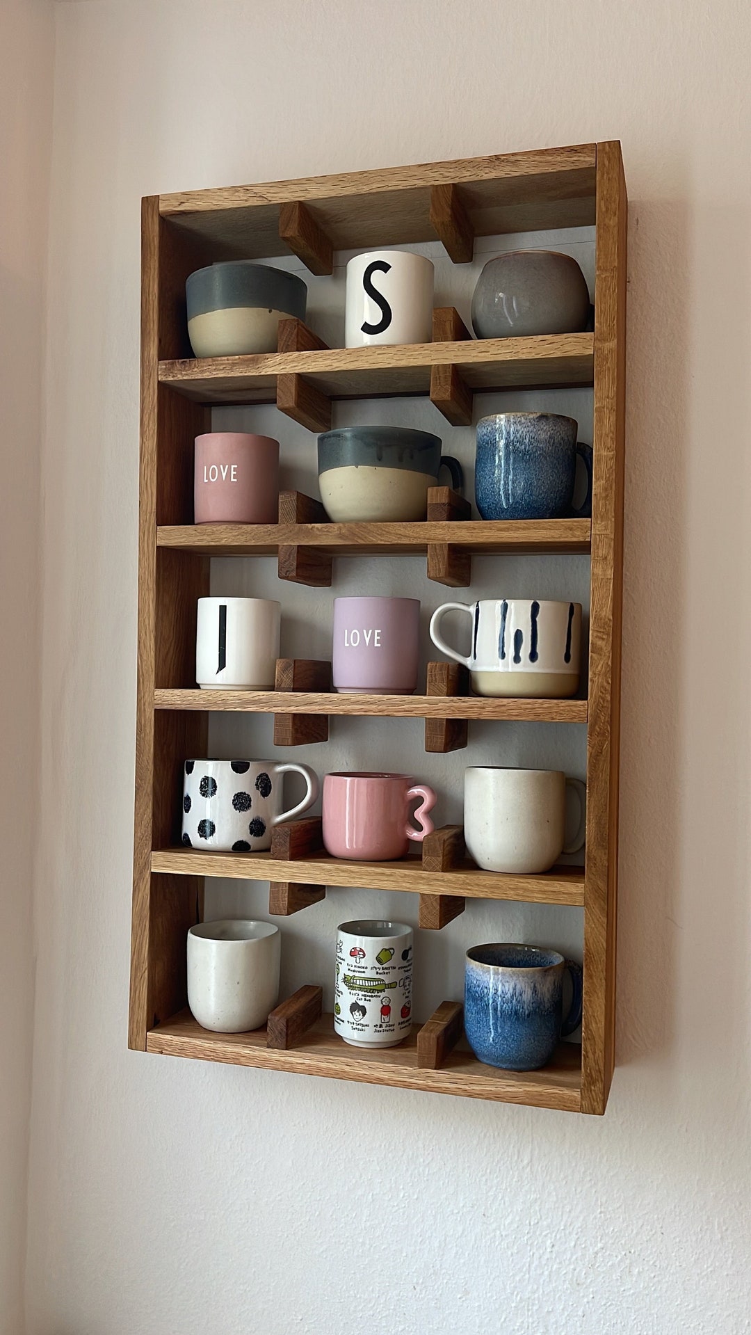 Cup Rack, Coffee Cup Rack, Wall Rack for Cups, Kitchen Rack - Etsy