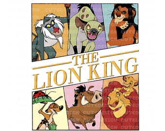 Lion King PNG Clipart Instant Digital Download, Kids Decor, Lion sublimation, Simba Timone Pumbaa, Lion King Shirt, Wall Art