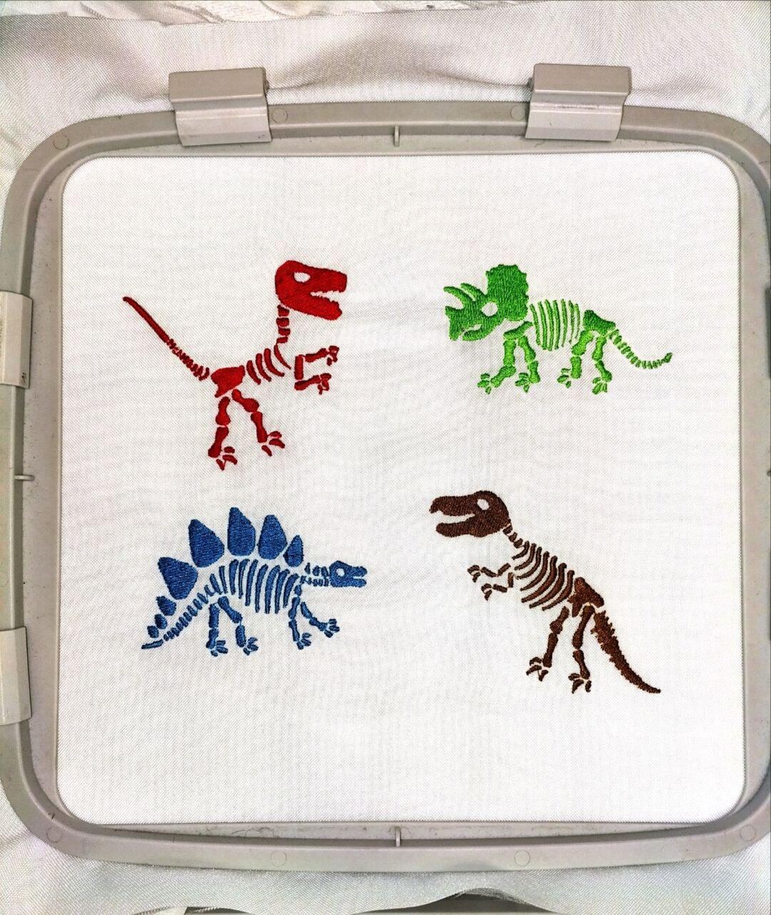 Dinosaur Skeleton Embroidery Design – Prehistoric Machine Embroidery ...