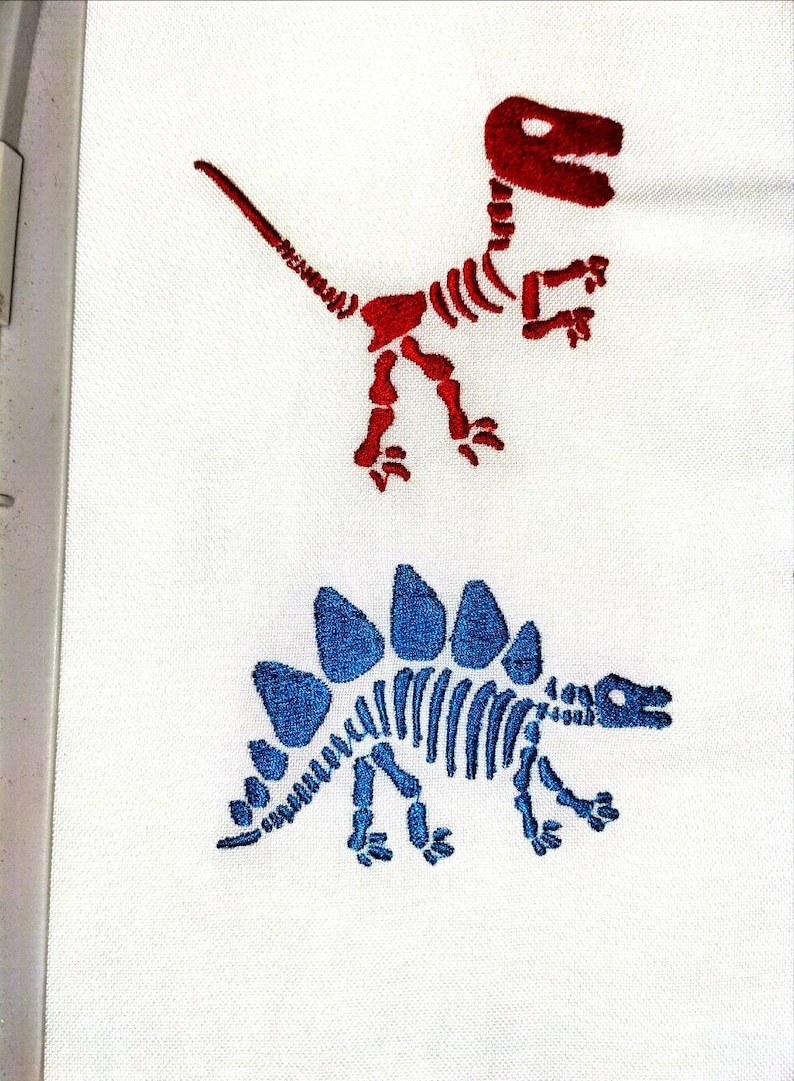 Dinosaur Skeleton Embroidery Design – Prehistoric Machine Embroidery ...