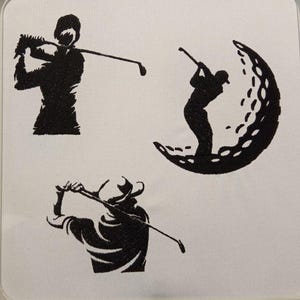 ゴルフ刺繍 | ゴルファーの刺繍パターン | ゴルファーへのギフトのアイデア | スポーツ デザイン | 女性ゴルファー 男性ゴルファーの刺繍 | ゴルフ バッグの刺繍