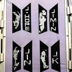K-Pop Inspired Embroidery | DesignBand Member Portraits Pattern |embroidery file k-pop