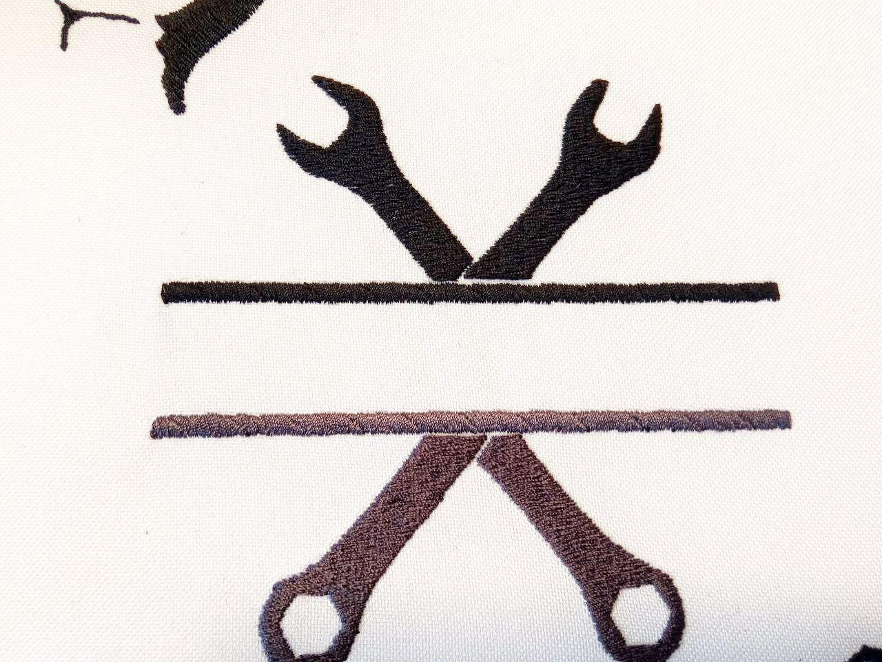 Illustration of Troweled Design Embroidery For Automotive Decor