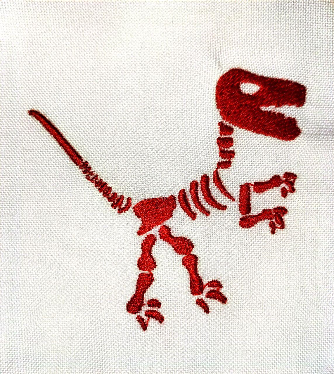 Dinosaur Skeleton Embroidery Design – Prehistoric Machine Embroidery ...