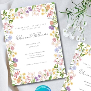 Electronic Save the Date, Minimalist Save The Date E-vite, Electronic Wedding Invitation, Save the Date for Phone