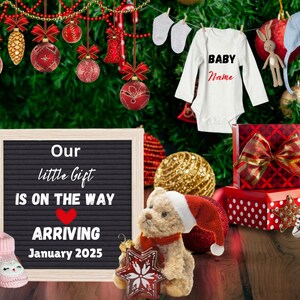 Digital Pregnancy Announcement for Social Media, Editable Letter Board Pregnancy Announcement, Gender Neutral Announcement, Instant Download