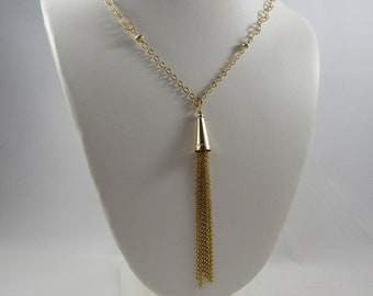 Gold Filled Tassel Necklace