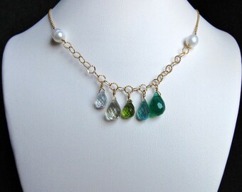 Multi-Gem Necklace- Gold Filled with Accents