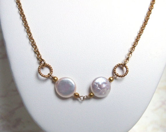 Collier Gold Filled Perles D'Eau Douce Naturelles 1865 - Bijou Élégant & Intemporel
