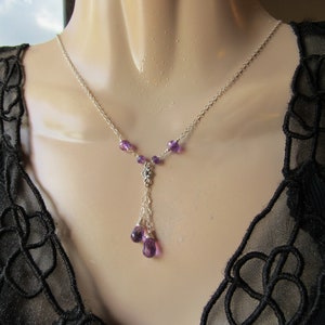 1133 Amethyst Drop Necklace main image 0