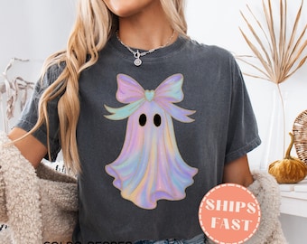 Pastel Ghost Shirt: Kawaii Halloween Coquette Tee