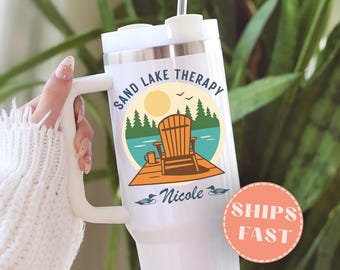 Personalized Lake Life Tumbler 40oz: Stainless Steel Lake House Gift
