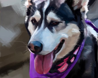 Custom Digital Pet Portrait