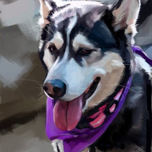 Custom Digital Pet Portrait image 1