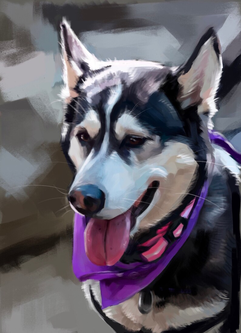 Custom Digital Pet Portrait image 1