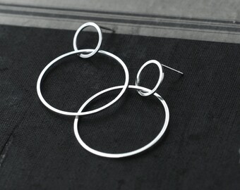 Hula Hoops Silver or gold Vermeil earrings