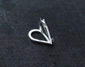 Mini Coup de Coeur silver pin brooch