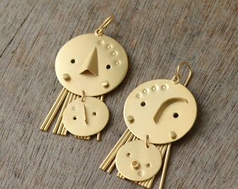 Golden Baby Connections earrings