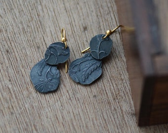 Small Keepsake Layered Floral & Fern earrings