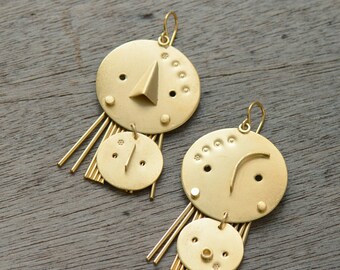 Golden Baby Connections earrings