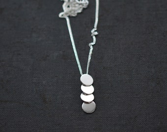 Cascading Sequins Galore silver necklace