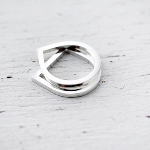 Adam and Eve solid silver stacking rings