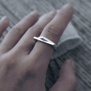 Adam and Eve solid silver stacking rings image 3