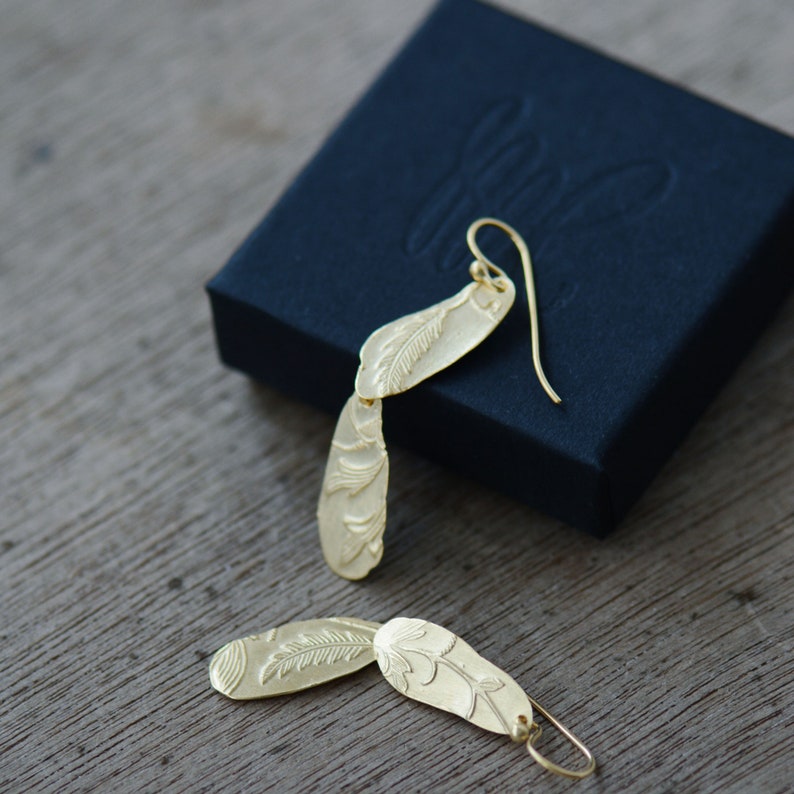 Long Layered Golden Keepsake earrings image 8