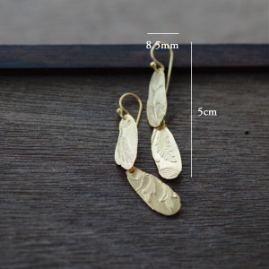 Long Layered Golden Keepsake earrings image 4