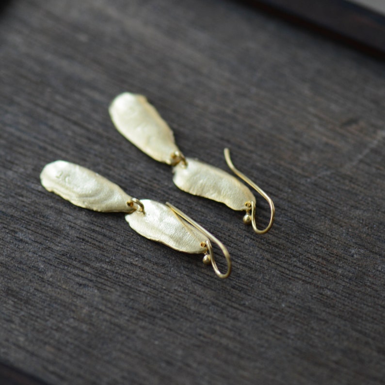 Long Layered Golden Keepsake earrings image 9