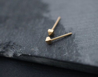 Mini miniature studded Silver or Vermeil pyramid studs