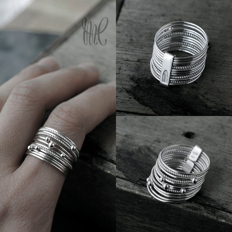 Galactical 12 Silver Stack Rings Etsy UK