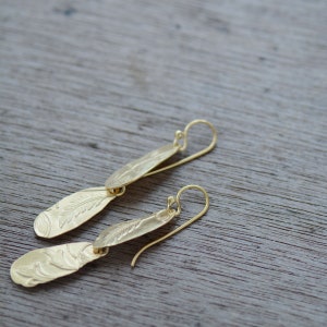 Long Layered Golden Keepsake earrings image 10