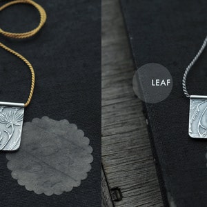 Victorian Floral or Leaf Tag necklace image 7