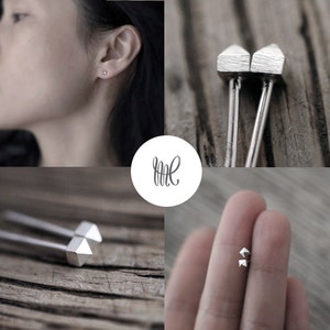 Mini miniature studded Silver or Vermeil pyramid studs image 3