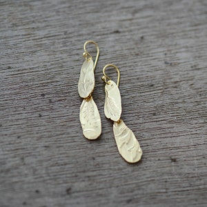 Long Layered Golden Keepsake earrings image 2