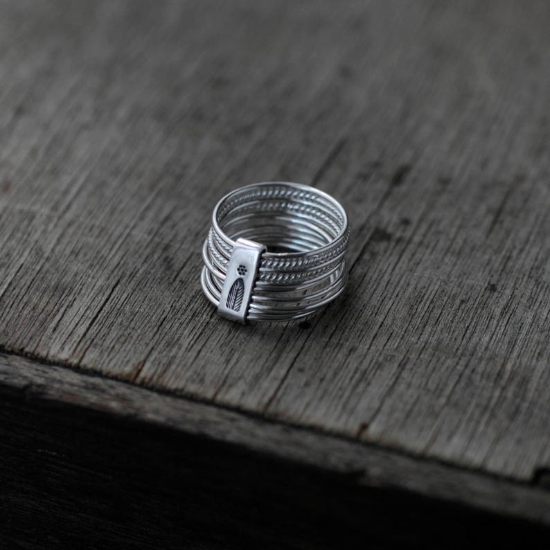 10 Stack of Twist and Turn Silver Rings Etsy UK