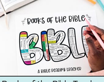 Books of the Bible Reading Tracker | Printable Bible Study Checklist