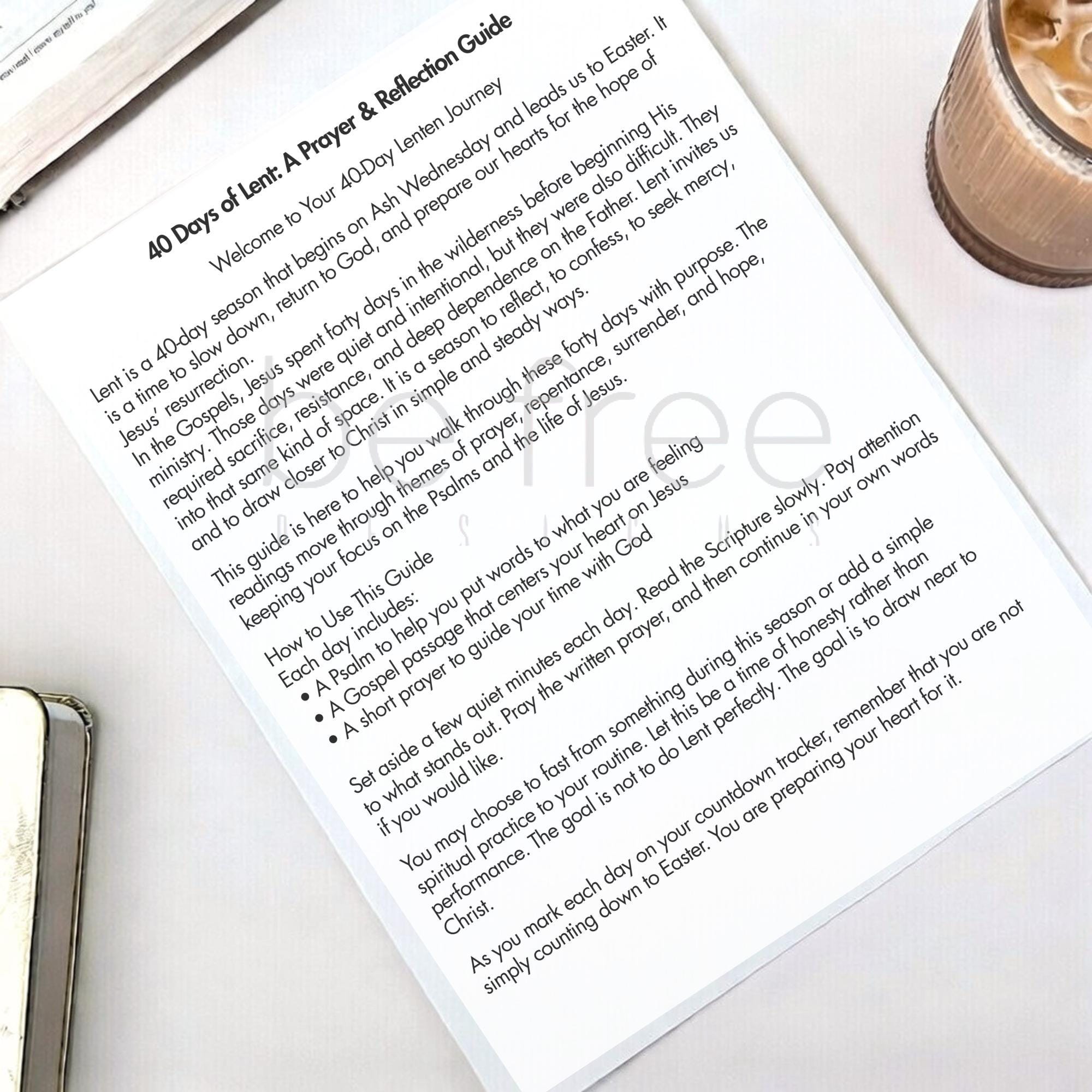 40 Days of Lent Printable Tracker + Scripture & Prayer Guide | Lenten ...
