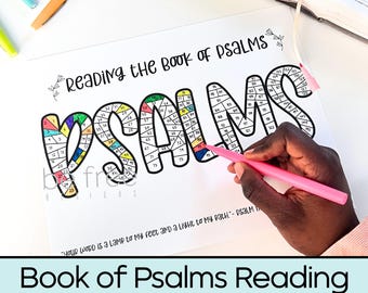 Book of Psalms Reading Tracker | Bible Study Printable | Devotional Tool