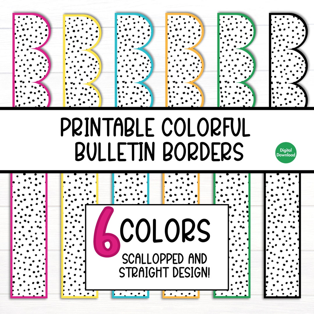 Printable Bulletin Board Borders, Classroom Decor, Bulletin Board Trim