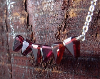 Vampire Fangs on Sterling Chain Necklace