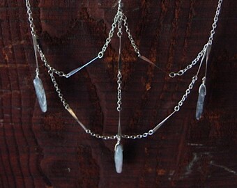 Kyanite Web Necklace