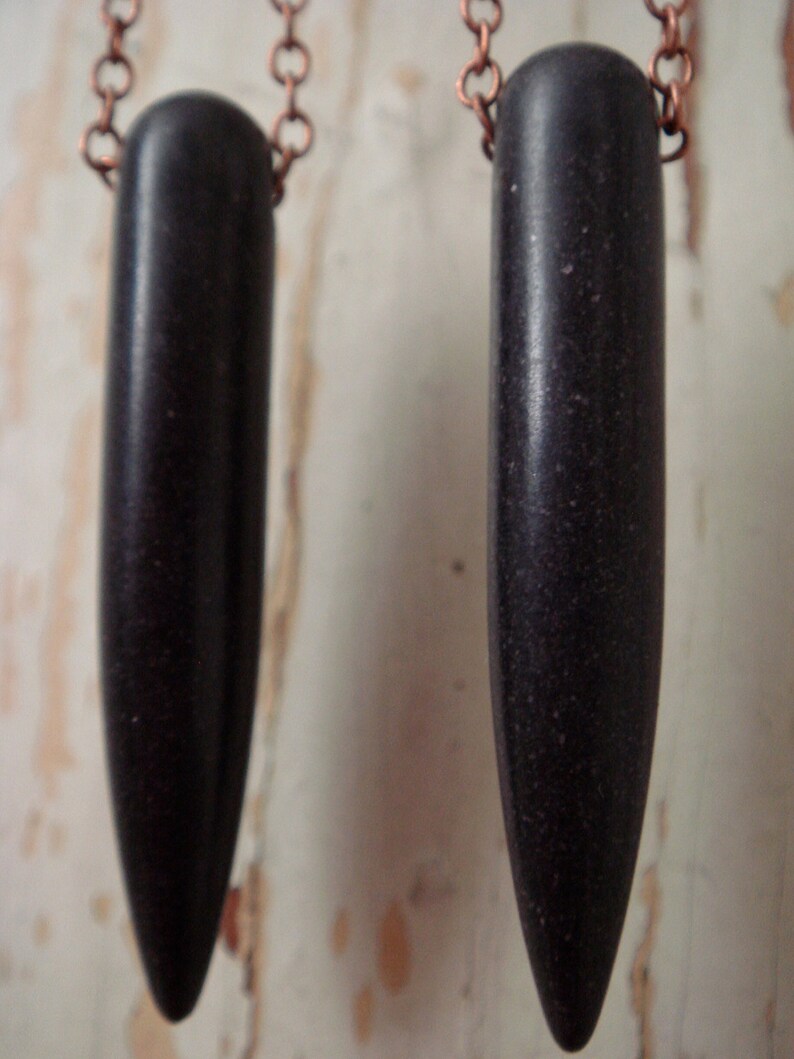 Black Howlite Spike Earrings image 4