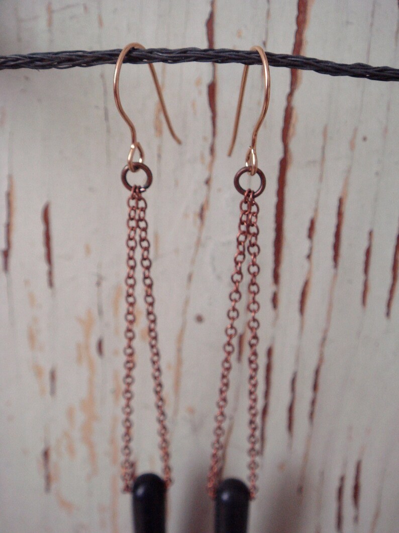 Black Howlite Spike Earrings image 3